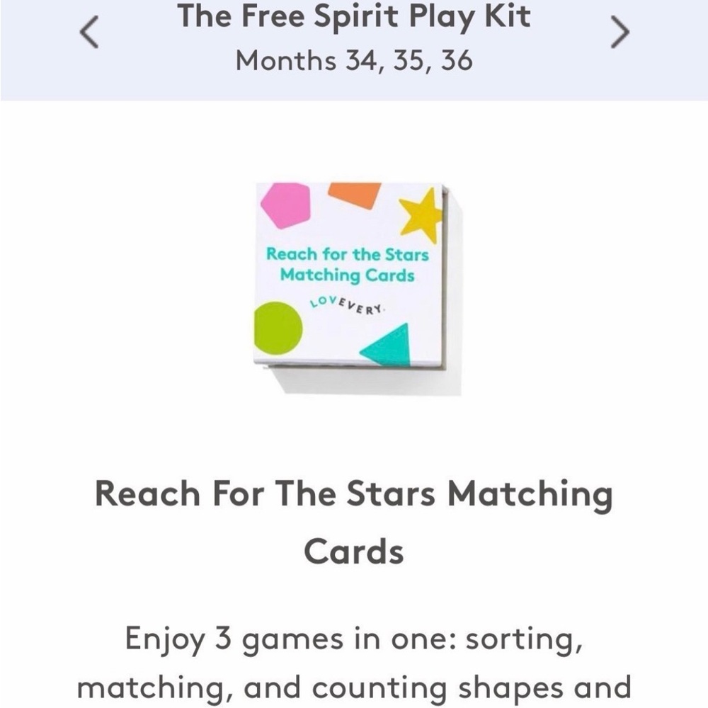 Lovevery Reach for the Stars Cards